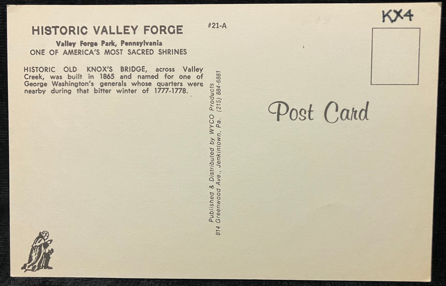 Old Covered Bridge at Valley Forge - Valley Forge Park, Pennsylvania - Vintage Postcard