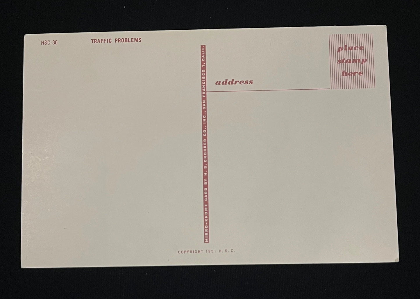 Traffic Problems - Vintage Comedic Postcard