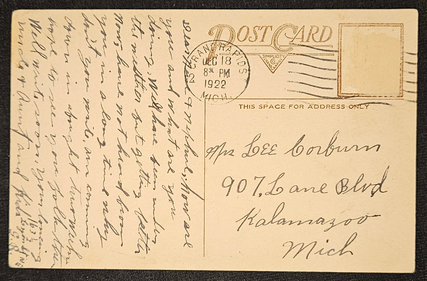 Commercial Savings Bank Building - Grand Rapids, Michigan - Black and White Postcard