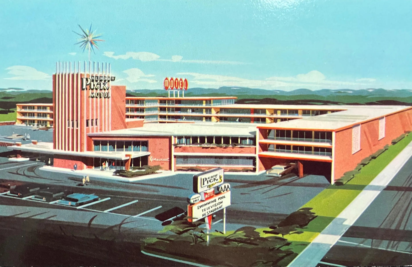 Albert Pick Motel - Louisville, Kentucky - Vintage Motel Postcard