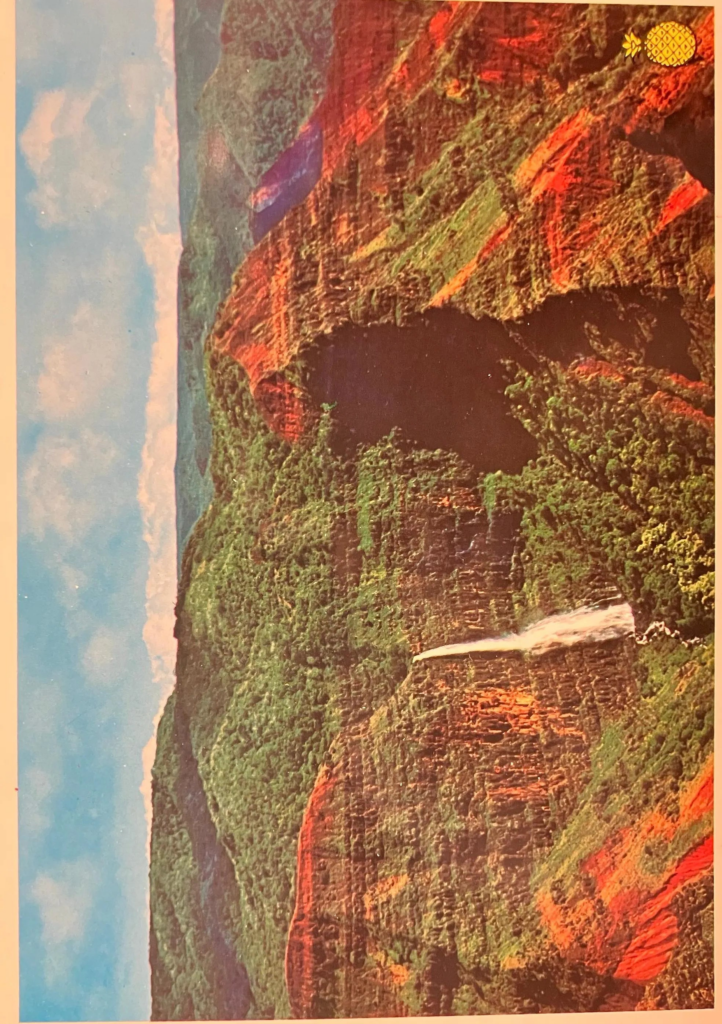 Waimea Canyon on Island of Kauai, Hawaii - Vintage Hawaiian Postcard