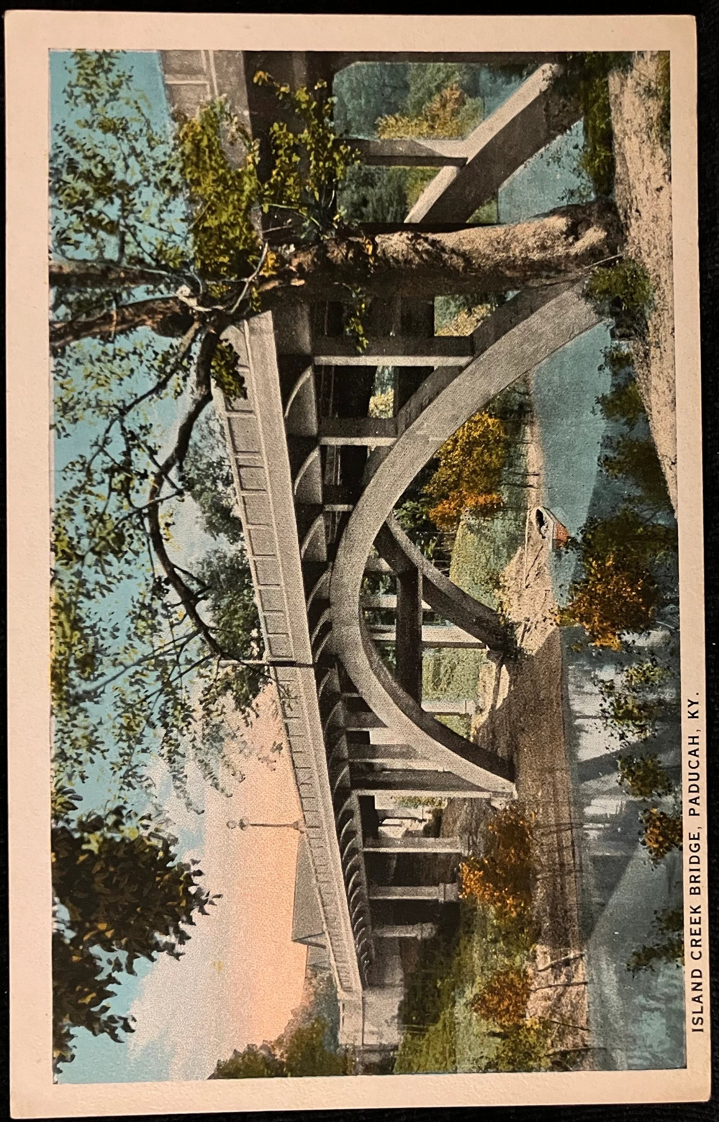 Island Creek Bridge - Paducah, Kentucky - Vintage Bridge Postcard
