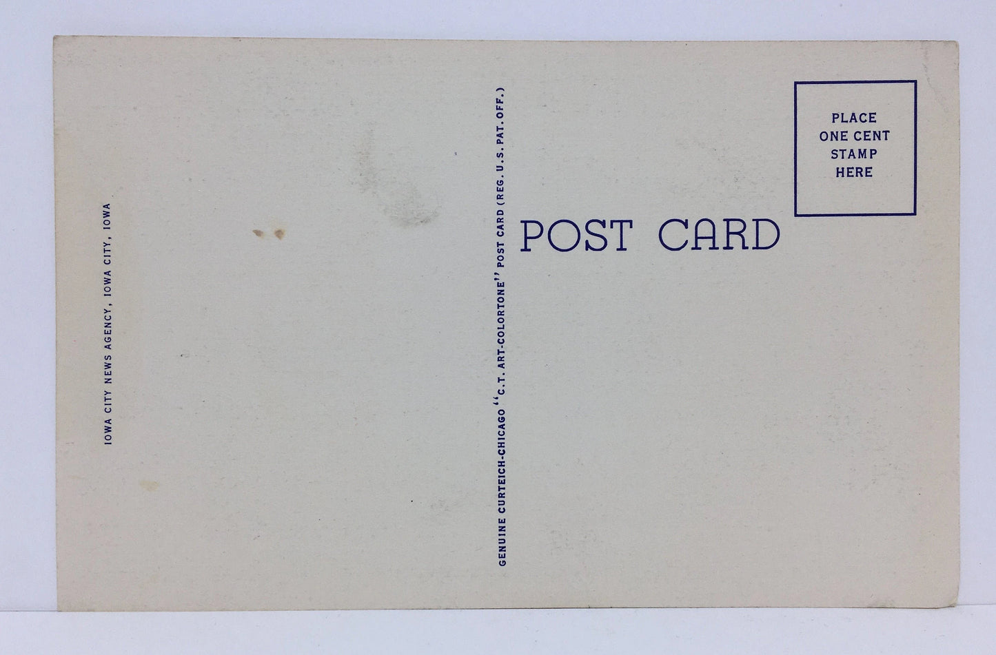 University Hospital - State University of Iowa - Iowa City, Iowa - 1940s Linen Postcard
