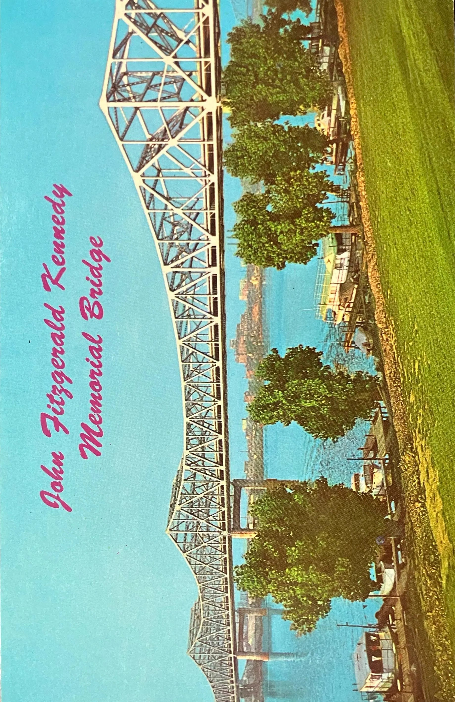 John Fitzgerald Kentucky Memorial Bridge - Vintage Postcard