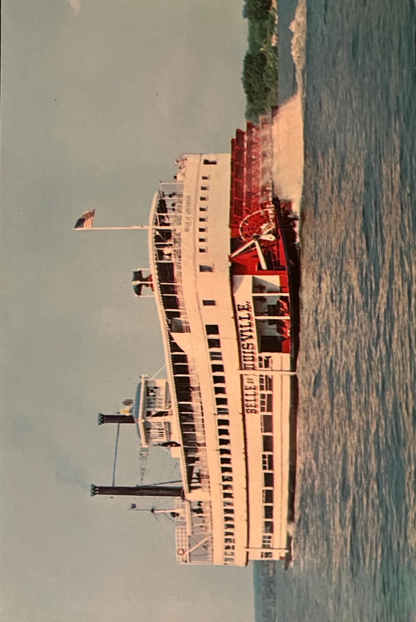 Belle of Louisville on the Ohio River - Louisville, Kentucky - Vintage Boat Postcard
