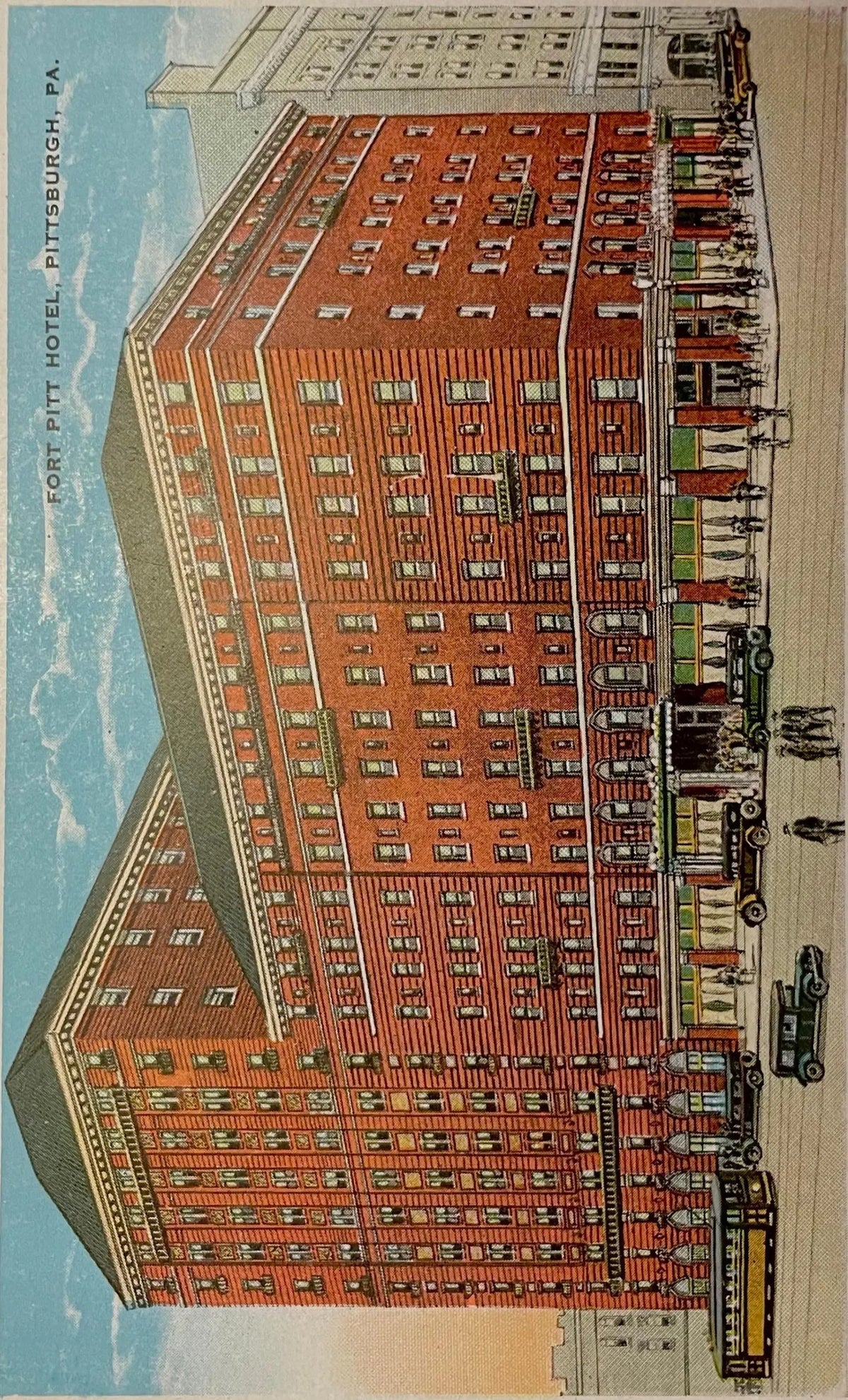 Fort Pitt Hotel, Pittsburgh, Pennsylvania 1920s- Vintage Pittsburgh Postcard - Vintage Hotel Postcar