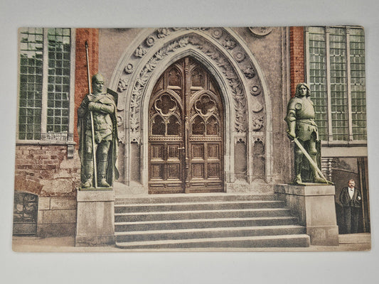 1909 - Hand-Tinted Bremen Town Hall, Germany - Pre-War German Architecture Postcard