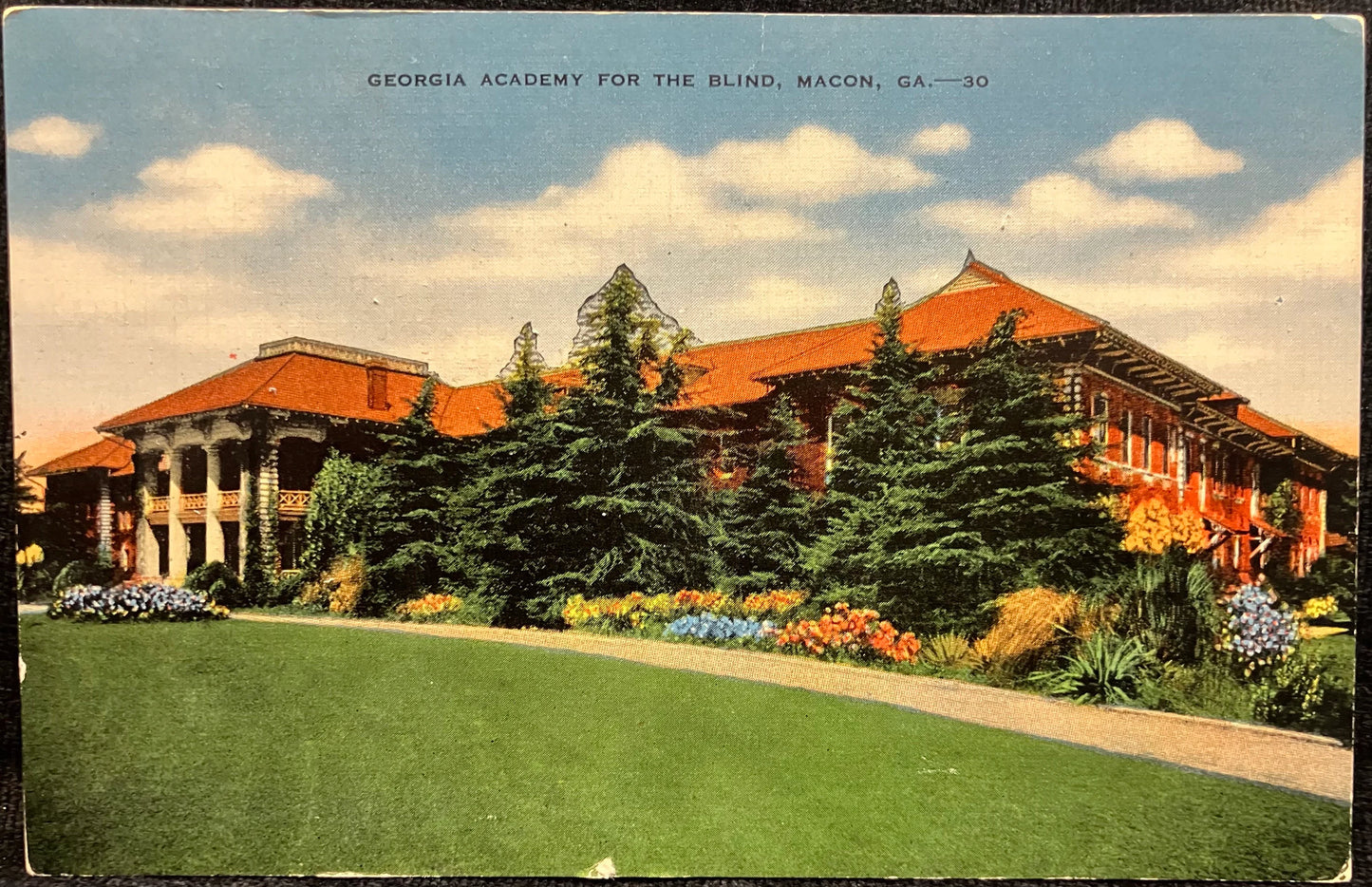 Georgia Academy for the Blind - Macon, Georgia - Vintage School Postcard