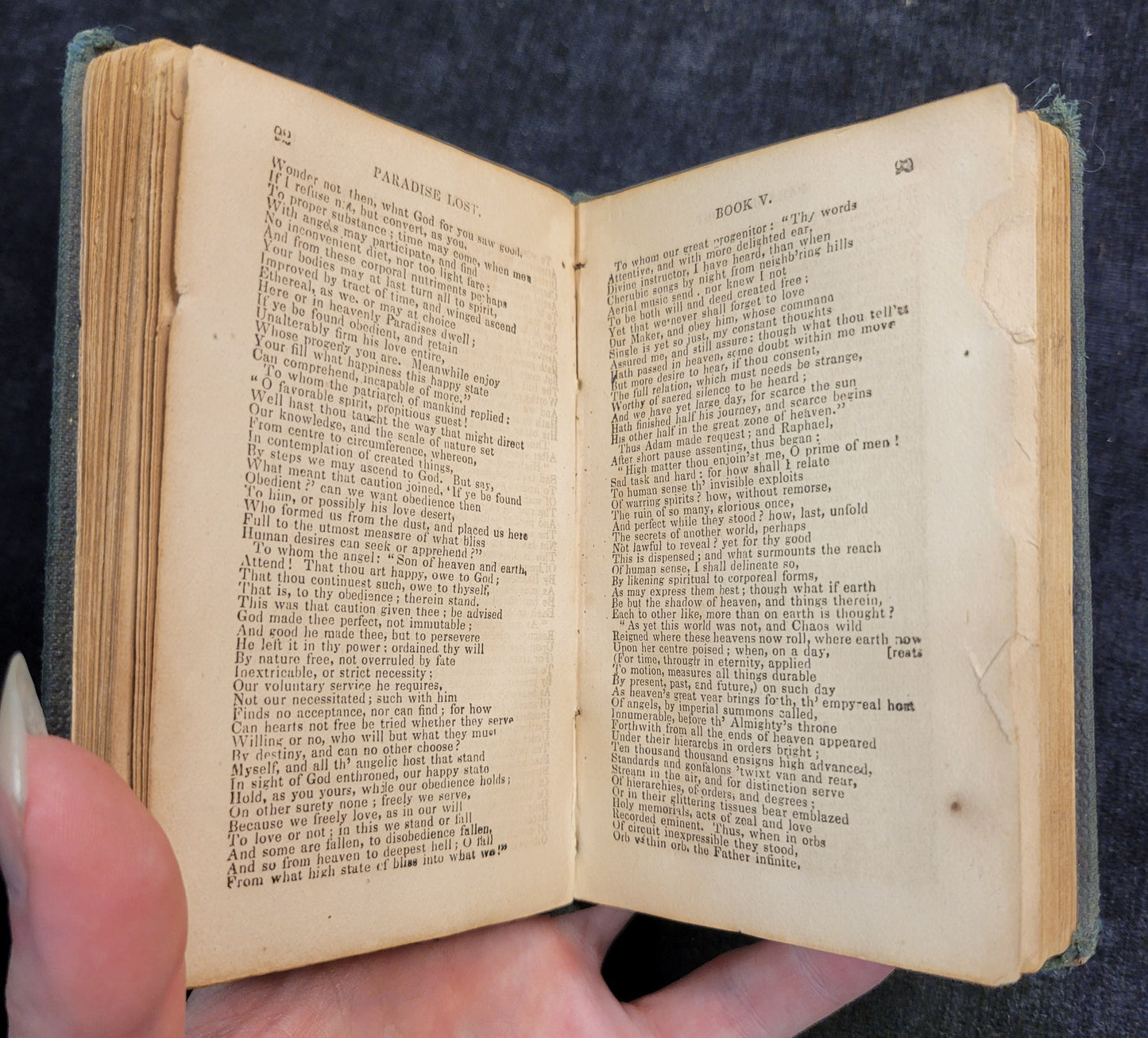 Paradise Lost by John Milton - Forward by Elijah Fenton - 1858-1867 - Miniature Book