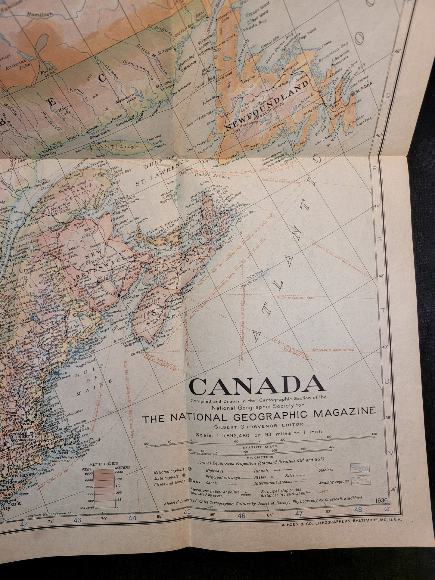 Map of Canada - 1936