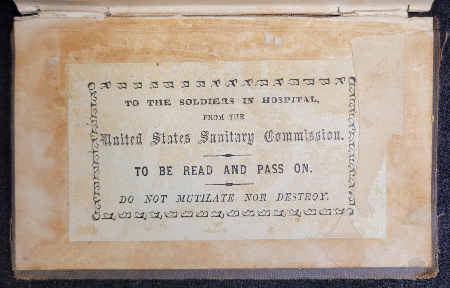 Civil War Era Pocket Bible - United States Sanitary Commision - 1857