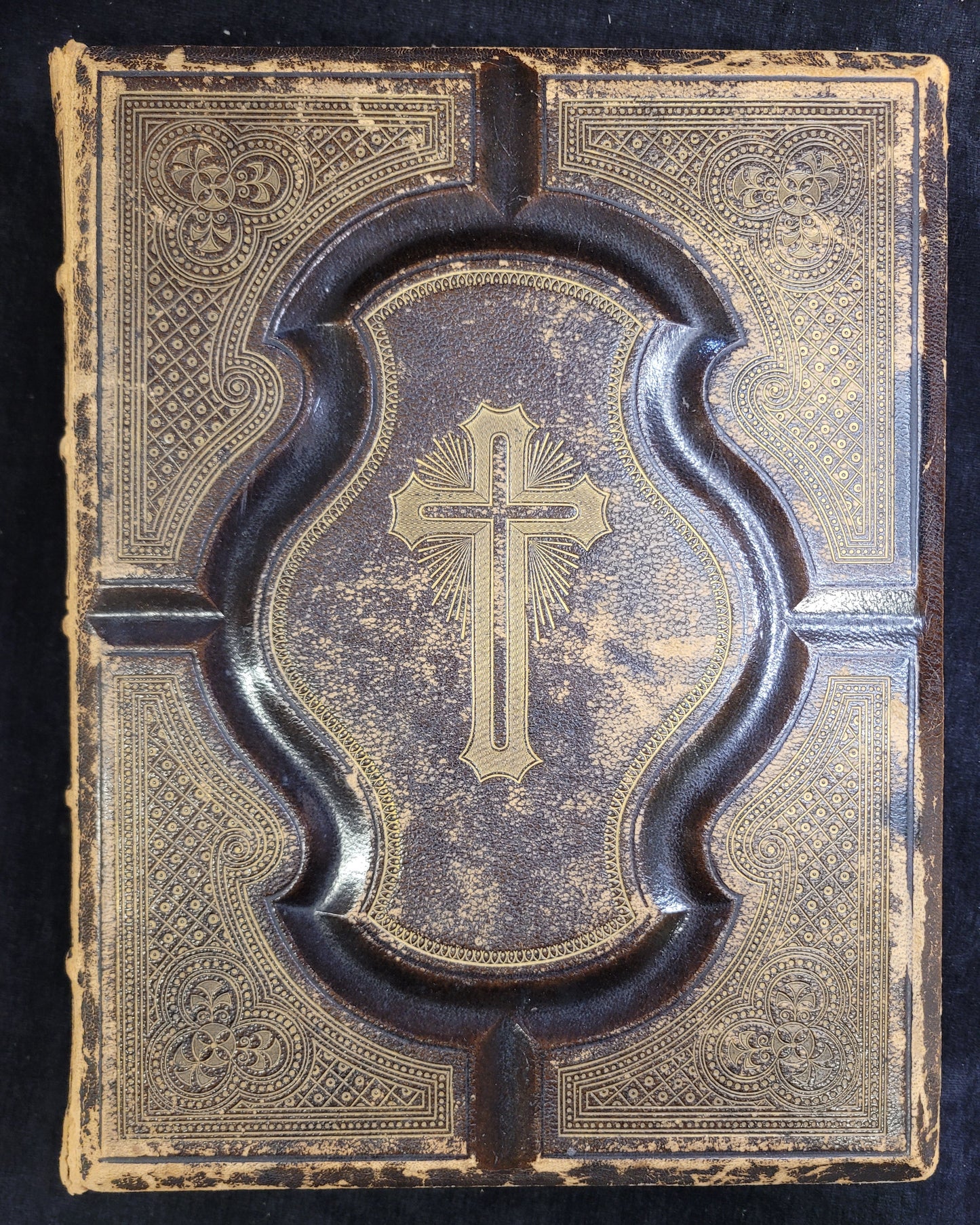 Family Catholic Bible with Illustrations and Ephemera - Late 1800s (1864-1870)