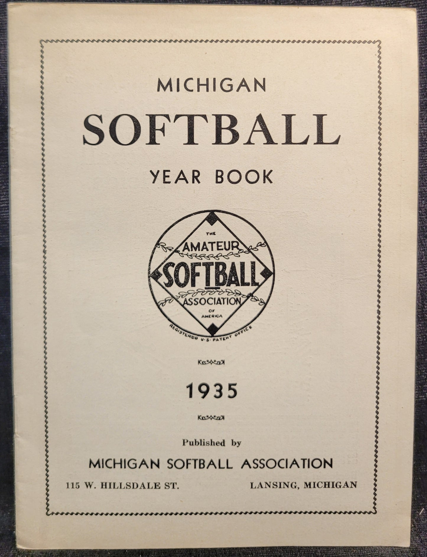 Michigan Softball Yearbook - 1935