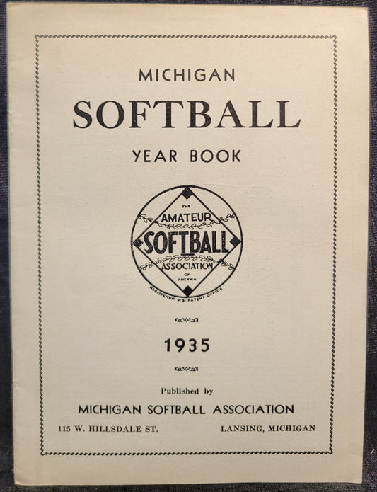 Michigan Softball Yearbook - 1935