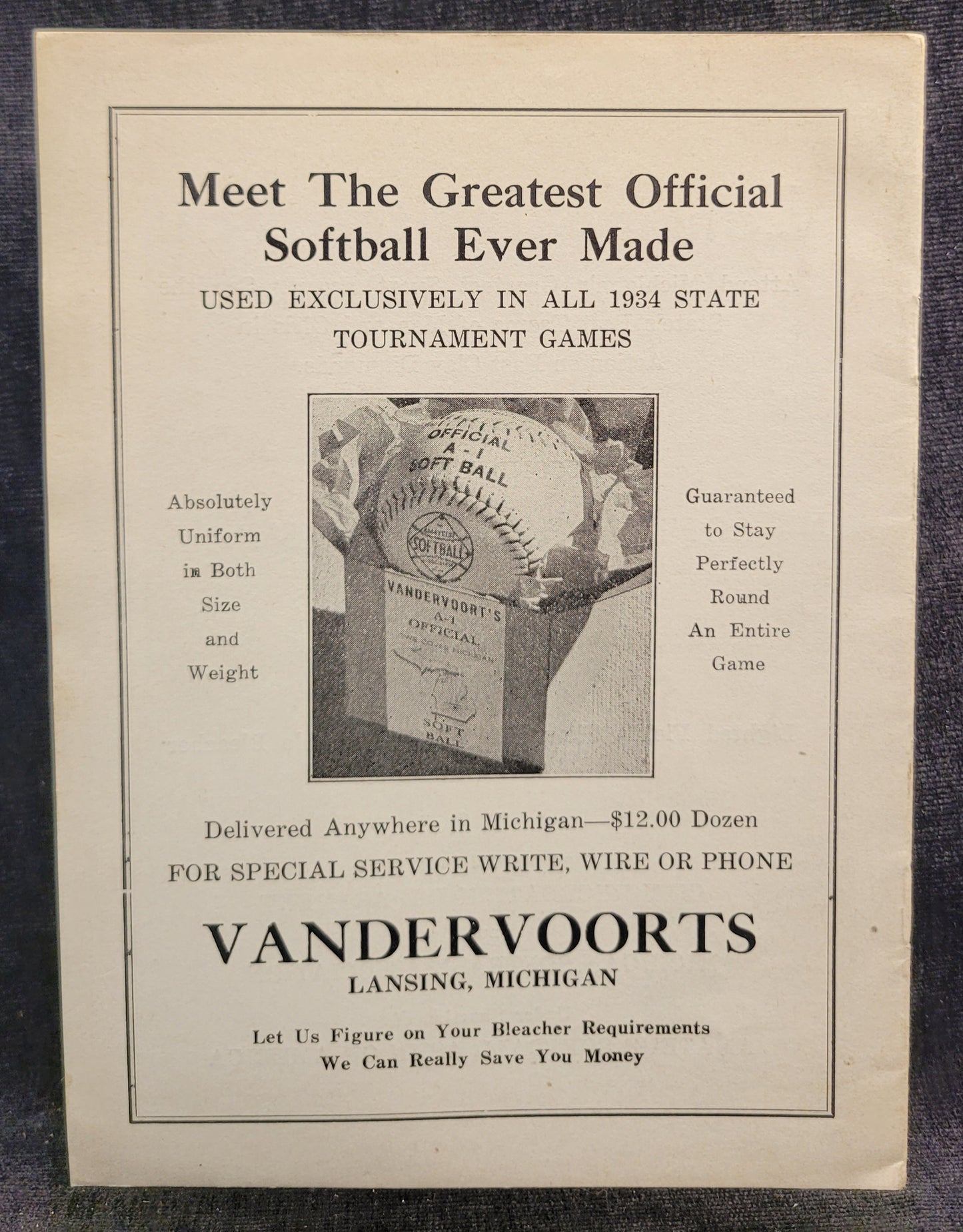 Michigan Softball Yearbook - 1935