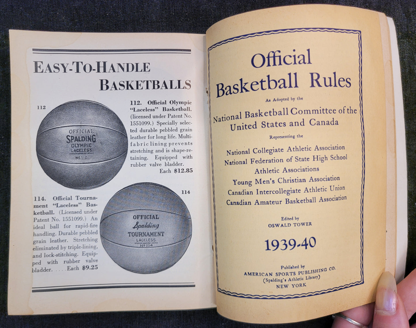 Spalding's Basketball - Official Guide - 1939-1940