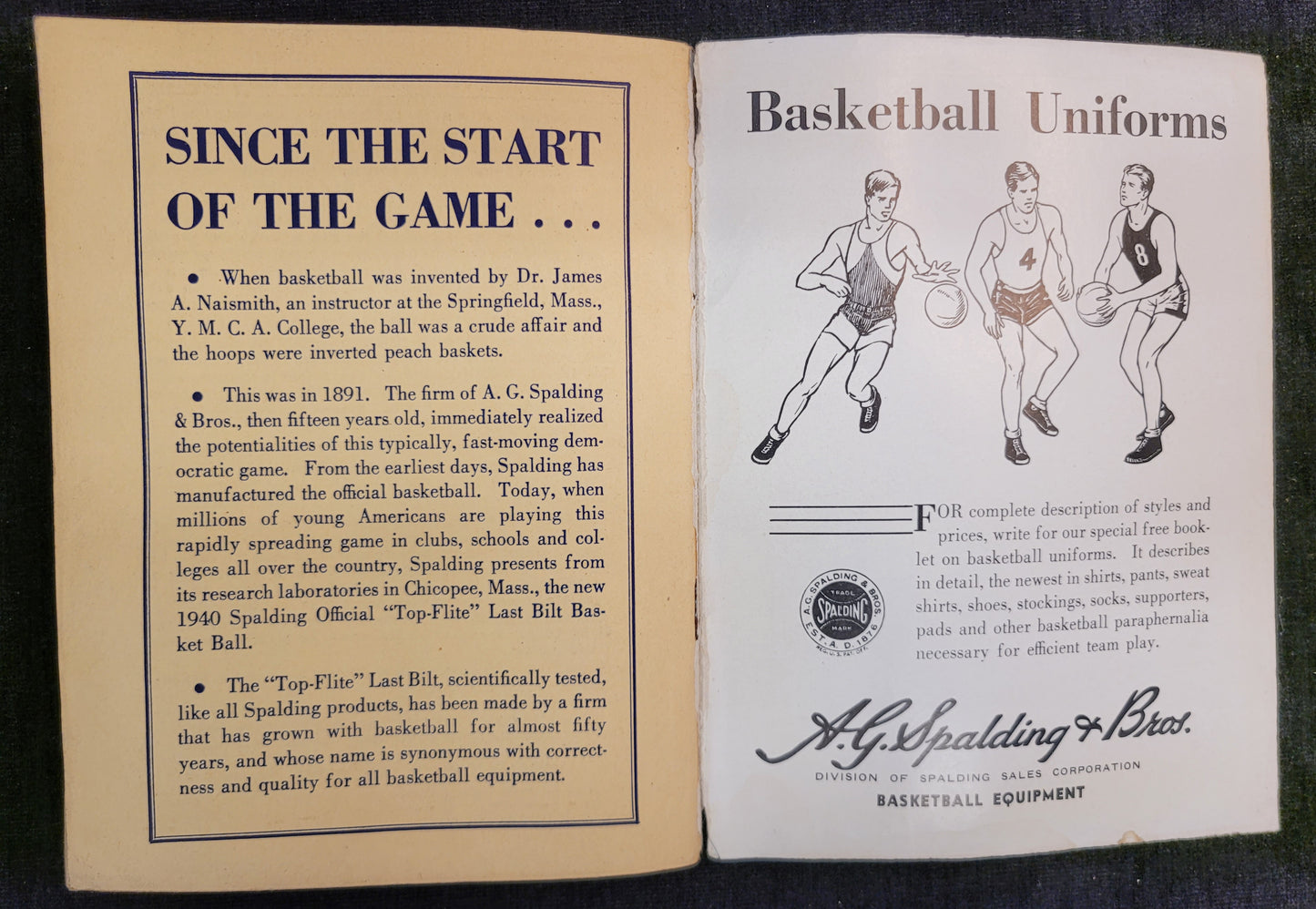 Spalding's Basketball - Official Guide - 1939-1940