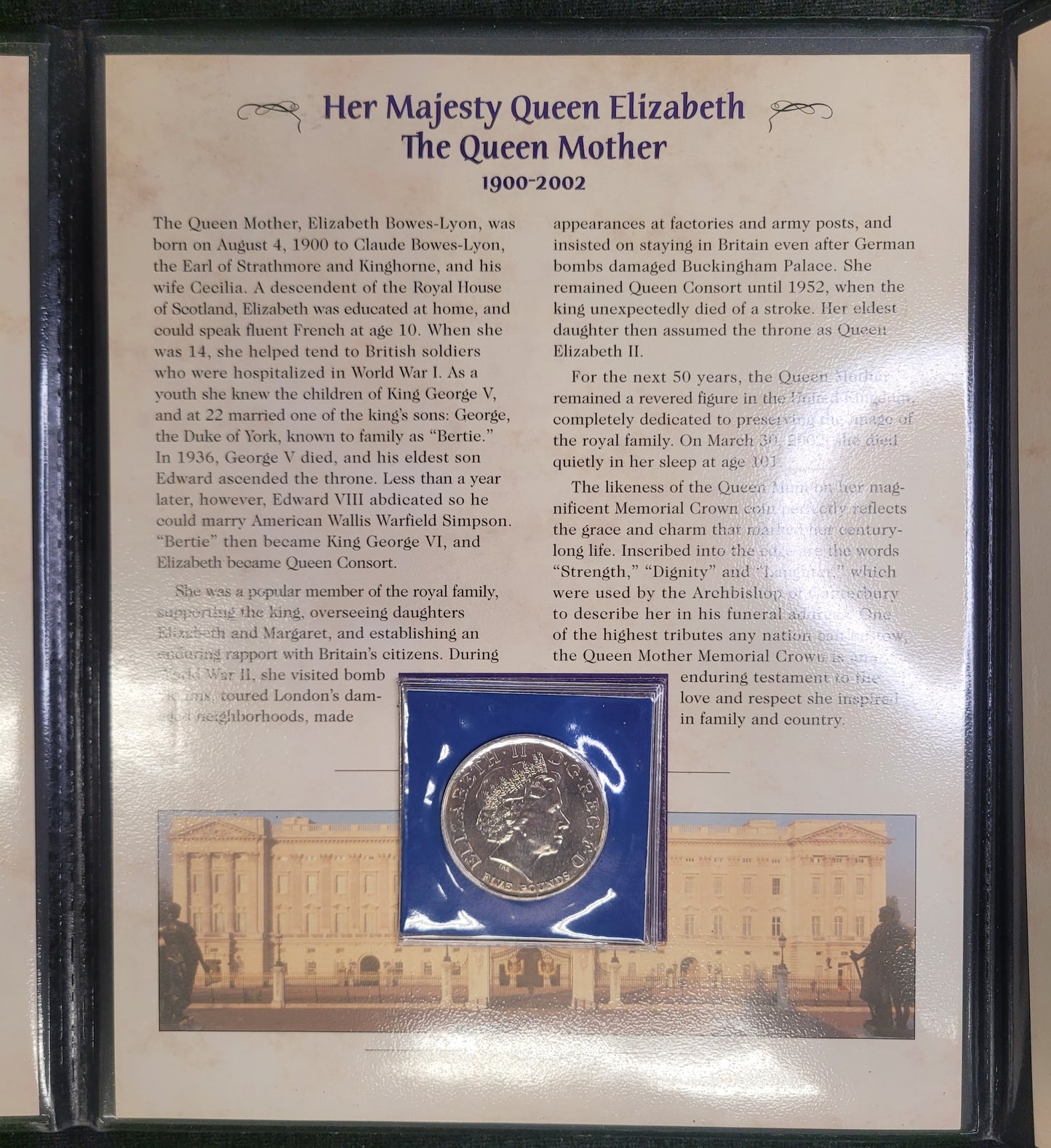 The Queen Mother: Memorial Commemoratives - From Kalamazoo, MI