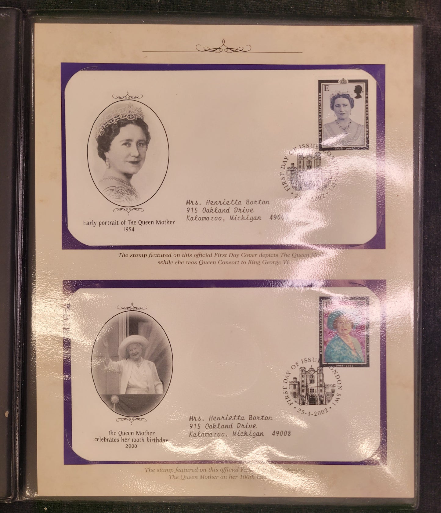 The Queen Mother: Memorial Commemoratives - From Kalamazoo, MI