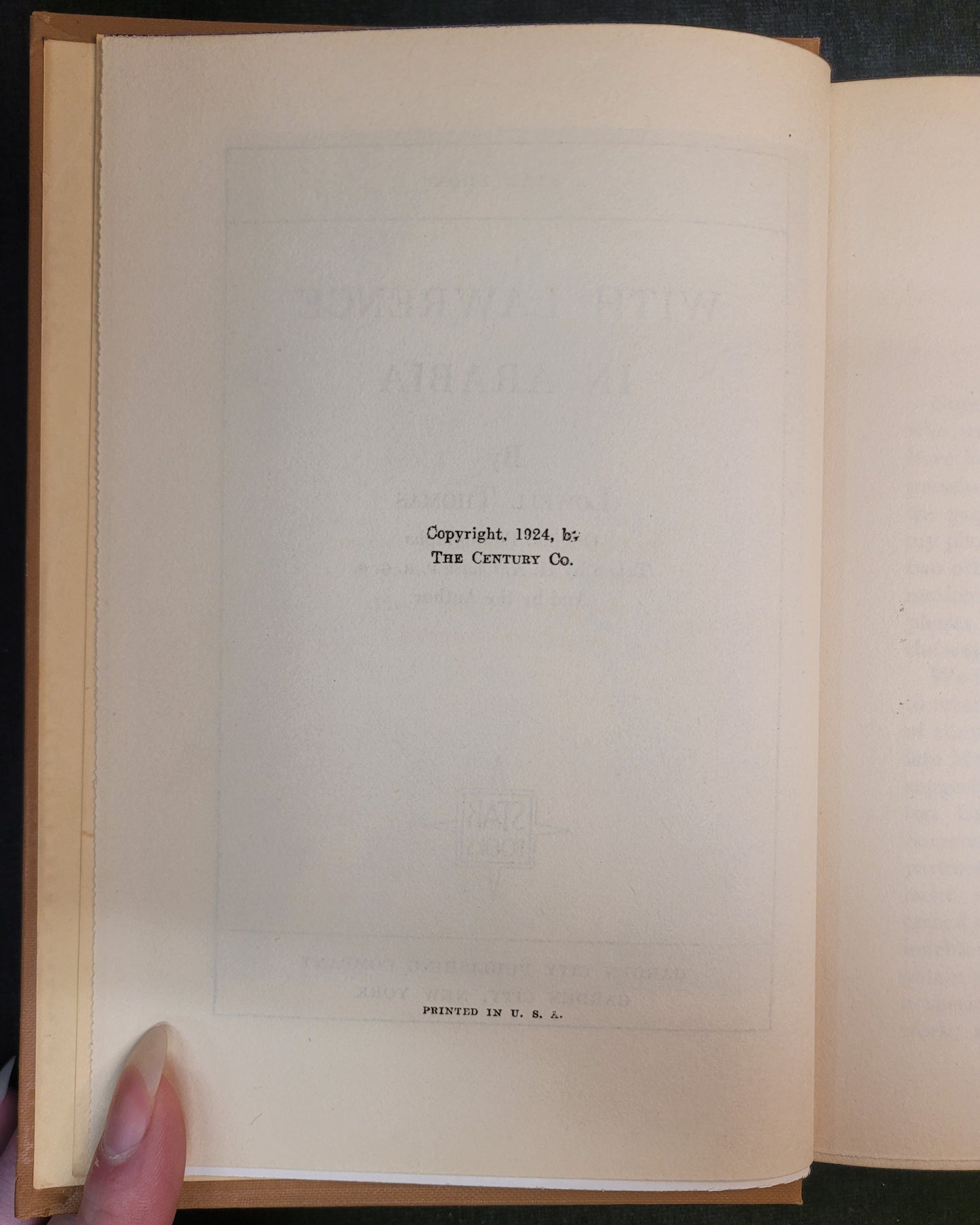 With Lawrence In Arabia by Lowell Thomas - With Pictures by H. A. Chase and the Author - 1924 First Edition