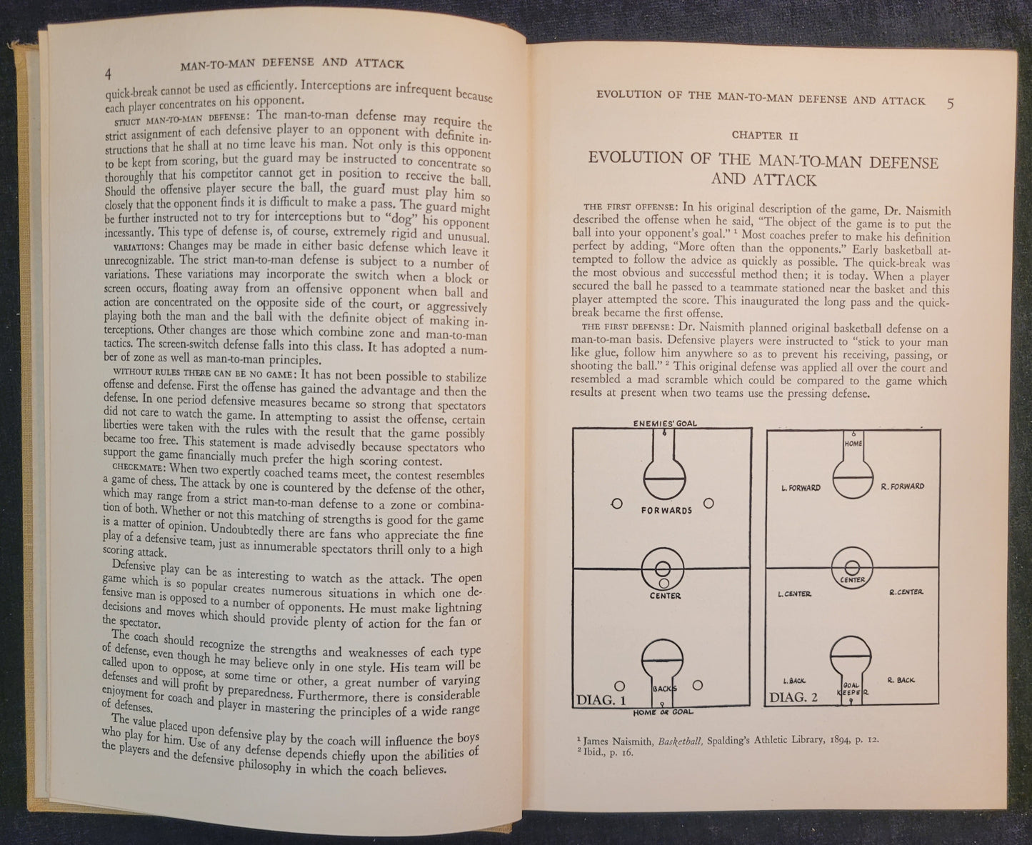 Clair Bee's Basketball Library - Book III: Man-To-Man Defense and Attack - 1942 First Edition
