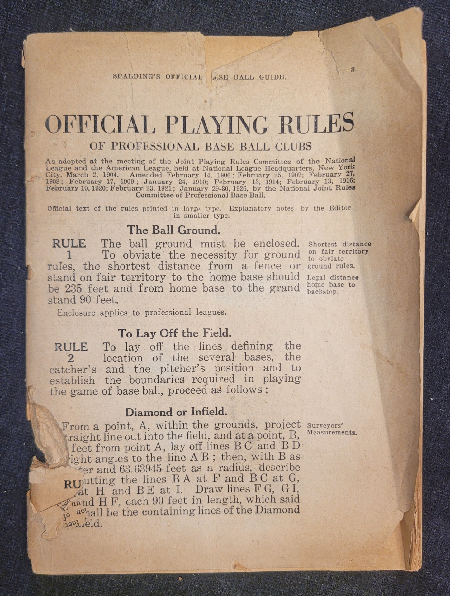 Spalding Official Baseball Guide - Missing Cover - 1927