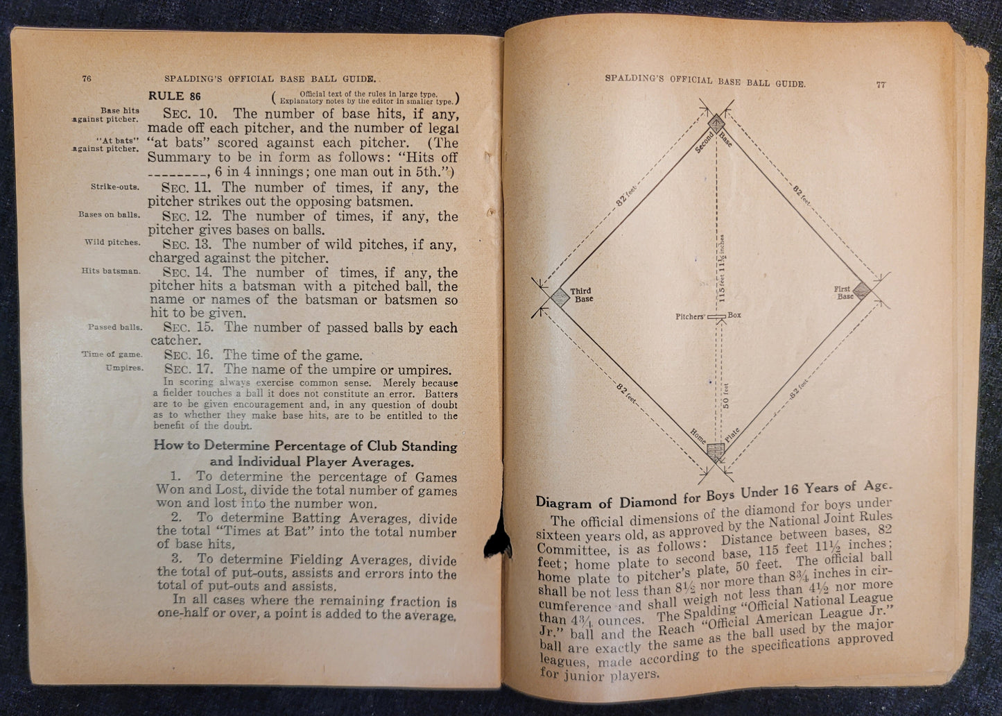 Spalding Official Baseball Guide - Missing Cover - 1927