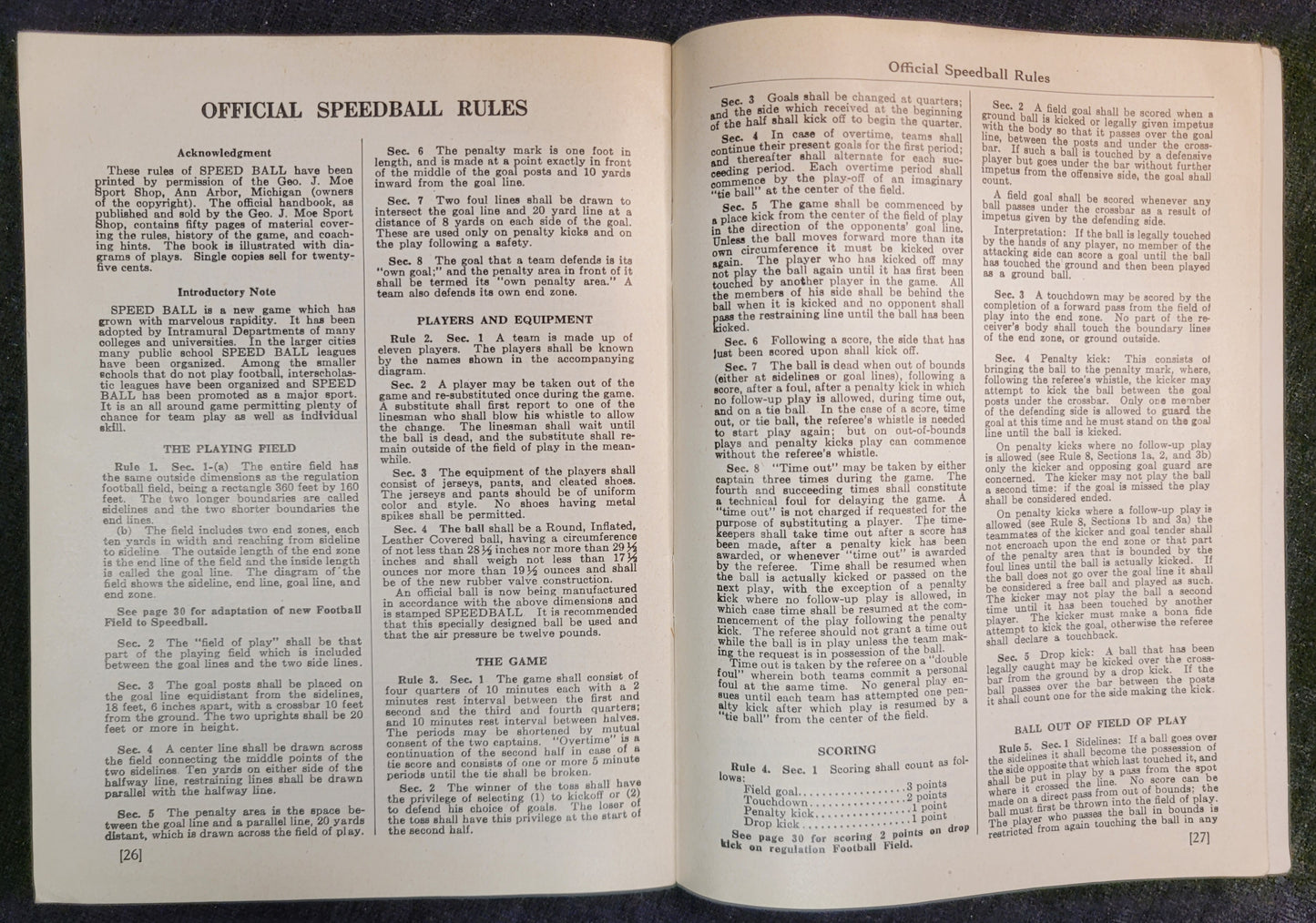 Goldsmith & Sons - Official Baseball Rules -1929