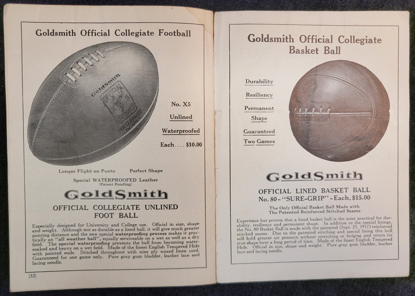 Goldsmith & Sons - Official Baseball Rules -1926 **Two In Stock!!**