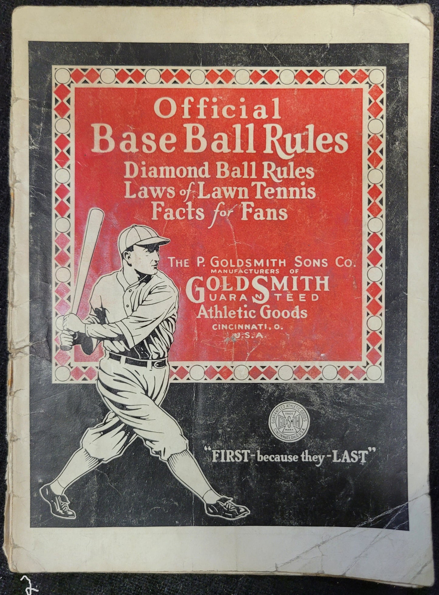 Goldsmith & Sons - Official Baseball Rules -1926 **Two In Stock!!**