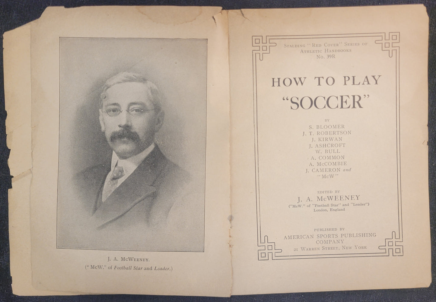 Spalding's How To Play "Soccer" - Missing Cover - 1920