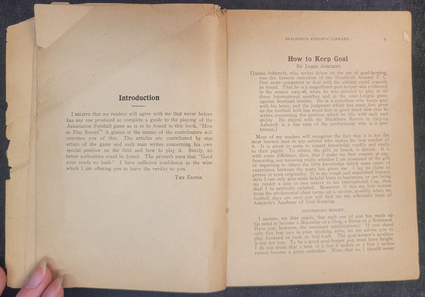 Spalding's How To Play "Soccer" - Missing Cover - 1920