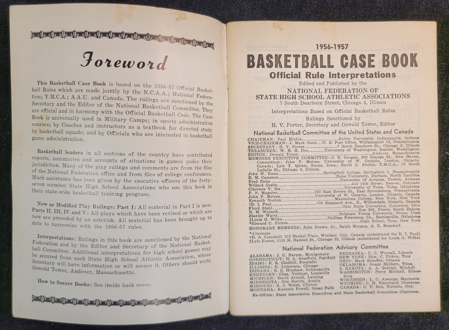 Basketball Case Book 1956-57