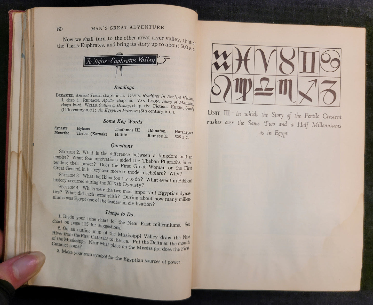 Mans Great Adventure: An Introduction to World History by Edwin W. Pahlow - 1932 Textbook - First Edition