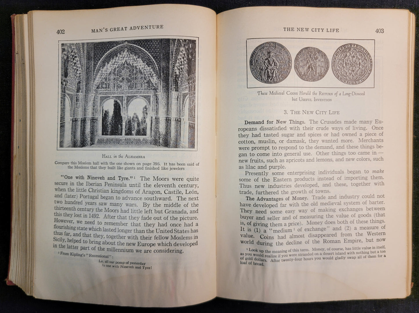 Mans Great Adventure: An Introduction to World History by Edwin W. Pahlow - 1932 Textbook - First Edition
