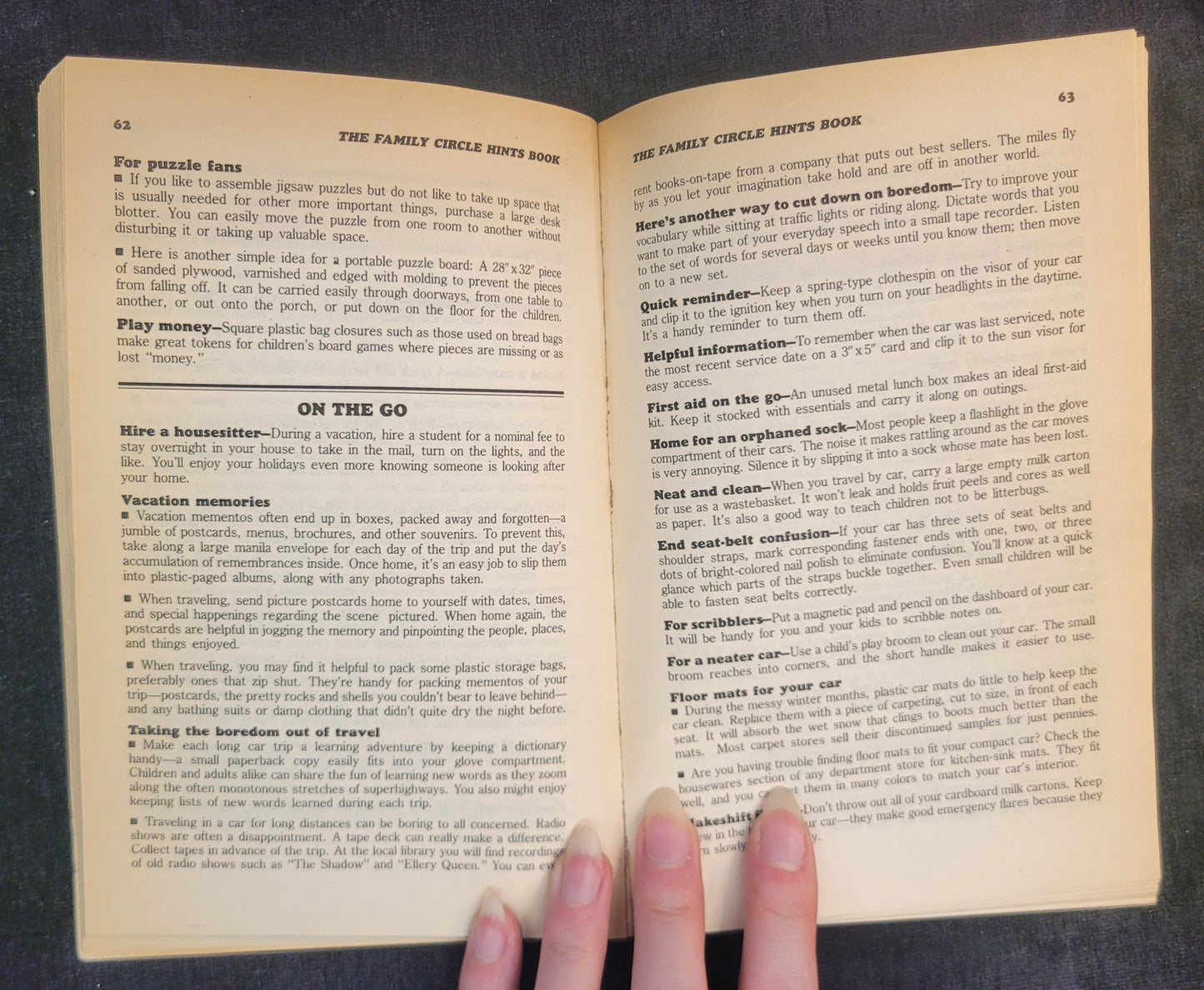 The Family Circle HInts Book edited by Erika Douglas - 1982