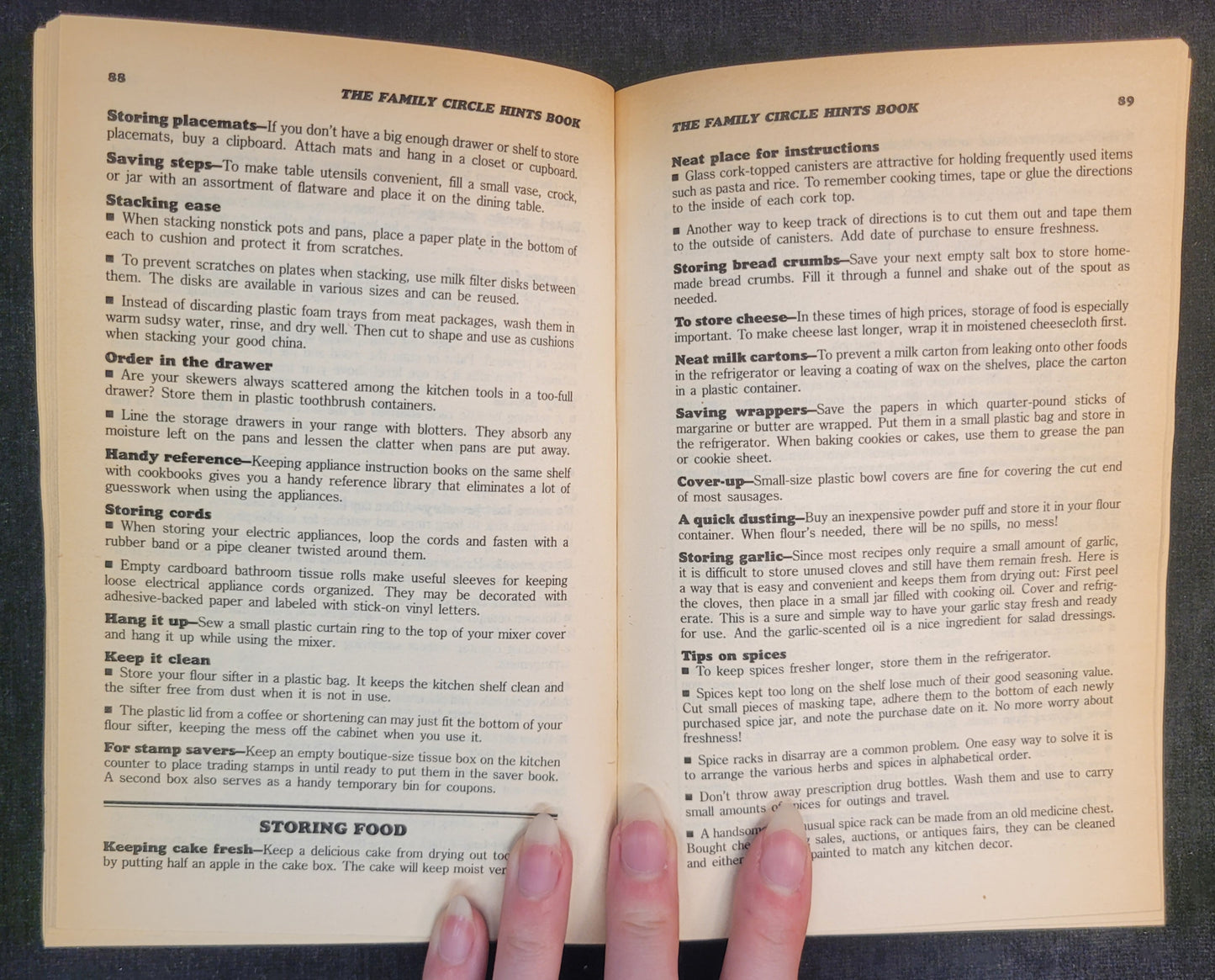 The Family Circle HInts Book edited by Erika Douglas - 1982