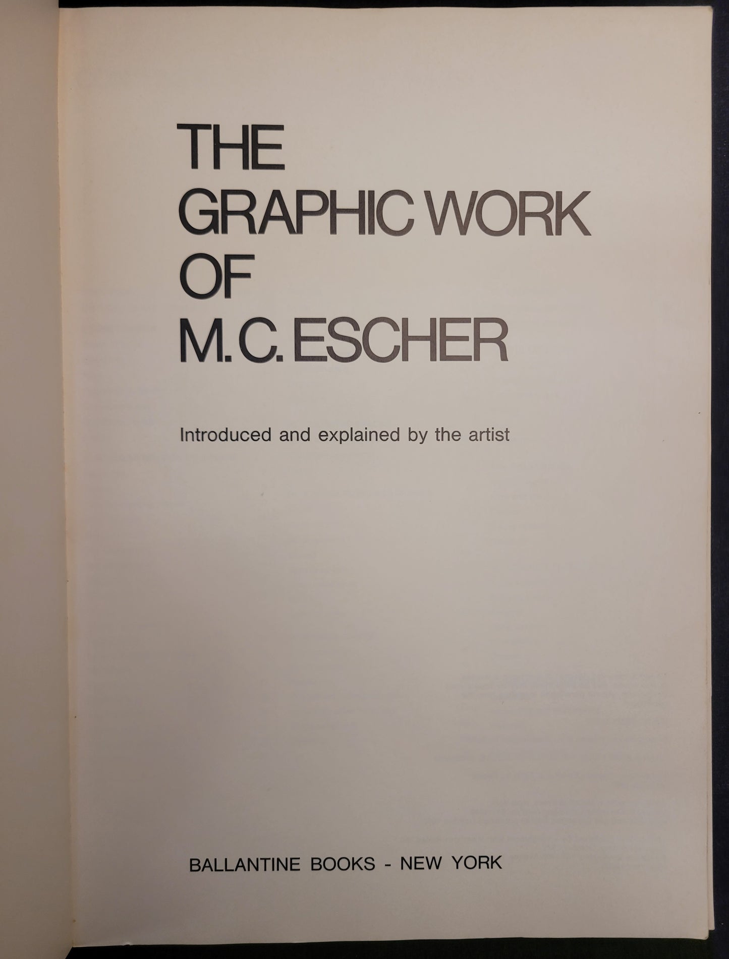 The Graphic Work of M.C. Escher - Printed im 1971 - Hawthorne Press