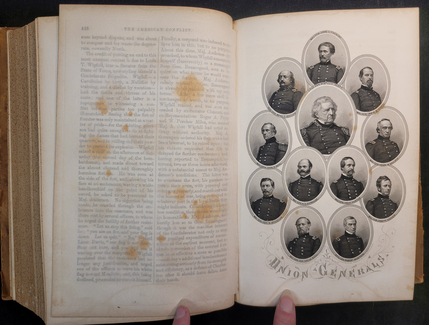 The American Conflict - Volume 1 of 2 by Horace Greeley - 1864 First Edition