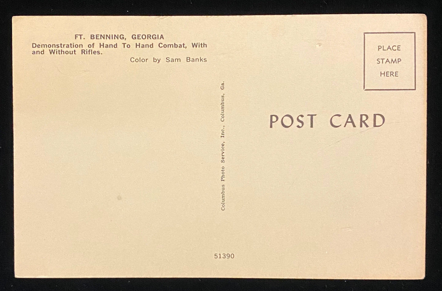 Ft. Benning, Georgia - Vintage Postcard