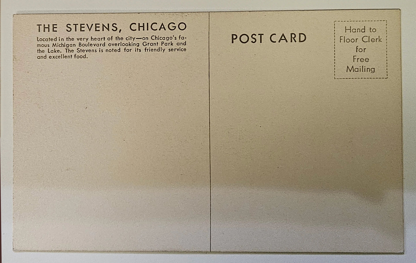 RPPC The Stevens Lake Michigan, Chicago, Illinois 1930 - Vintage Postcard