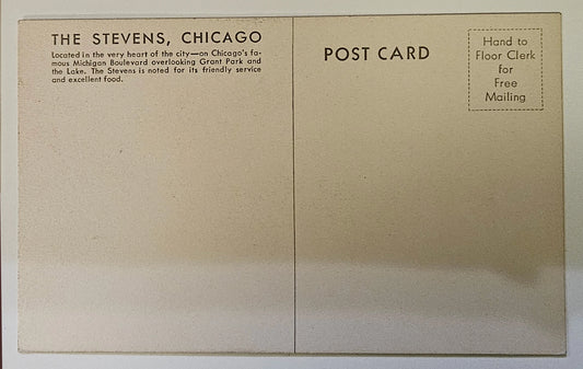 RPPC The Stevens Lake Michigan, Chicago, Illinois 1930 - Vintage Postcard