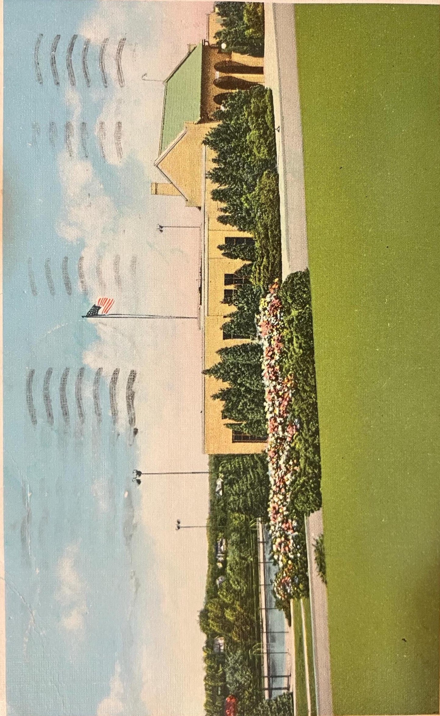 Park Office and Bath House, Firestone Recreational Park, Columbiana, Ohio - Vintage Park Postcard