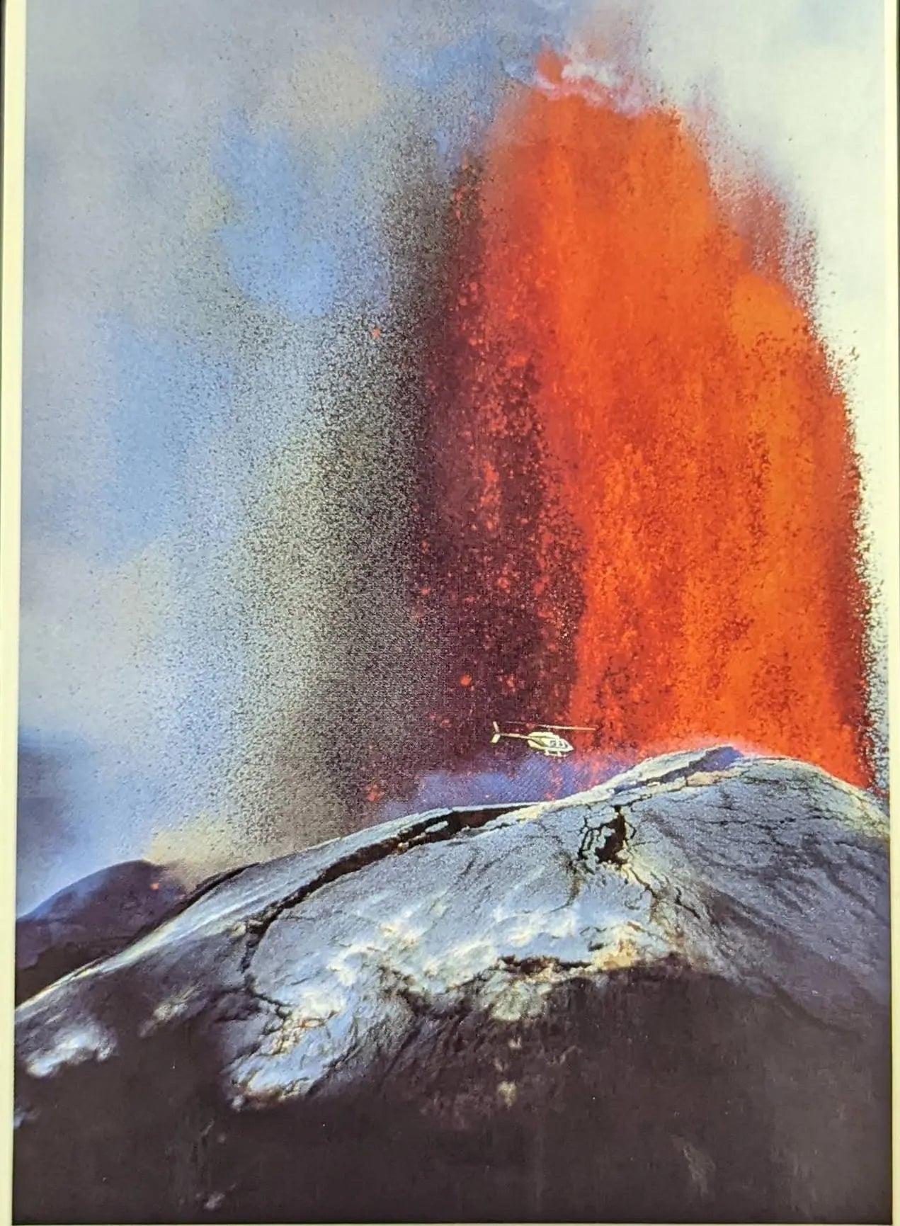 Puu Oo Eruption in Kilauea, Honolulu, Hawaii - Photo by Noel Black - Vintage Hawaii Postcard