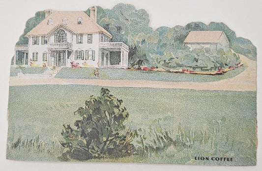 Lion Coffee Advertisement - Farmhouse Nature Illustration "The Lawn"