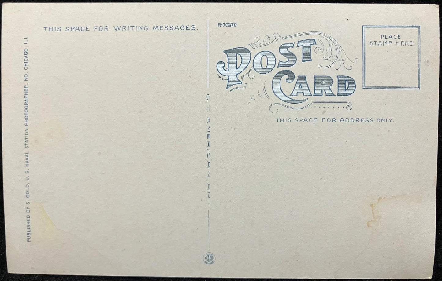 Passing Review. - U. S. Naval Training Station, Great Lakes, Illinois - Vintage Navy Postcard
