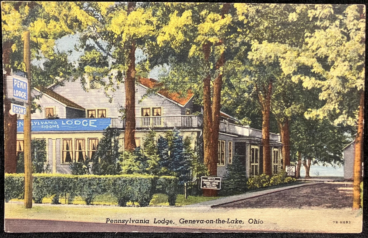 Pennsylvania Lodge, Geneva-on-the-Lake, Ohio - Vintage Lodge Postcard