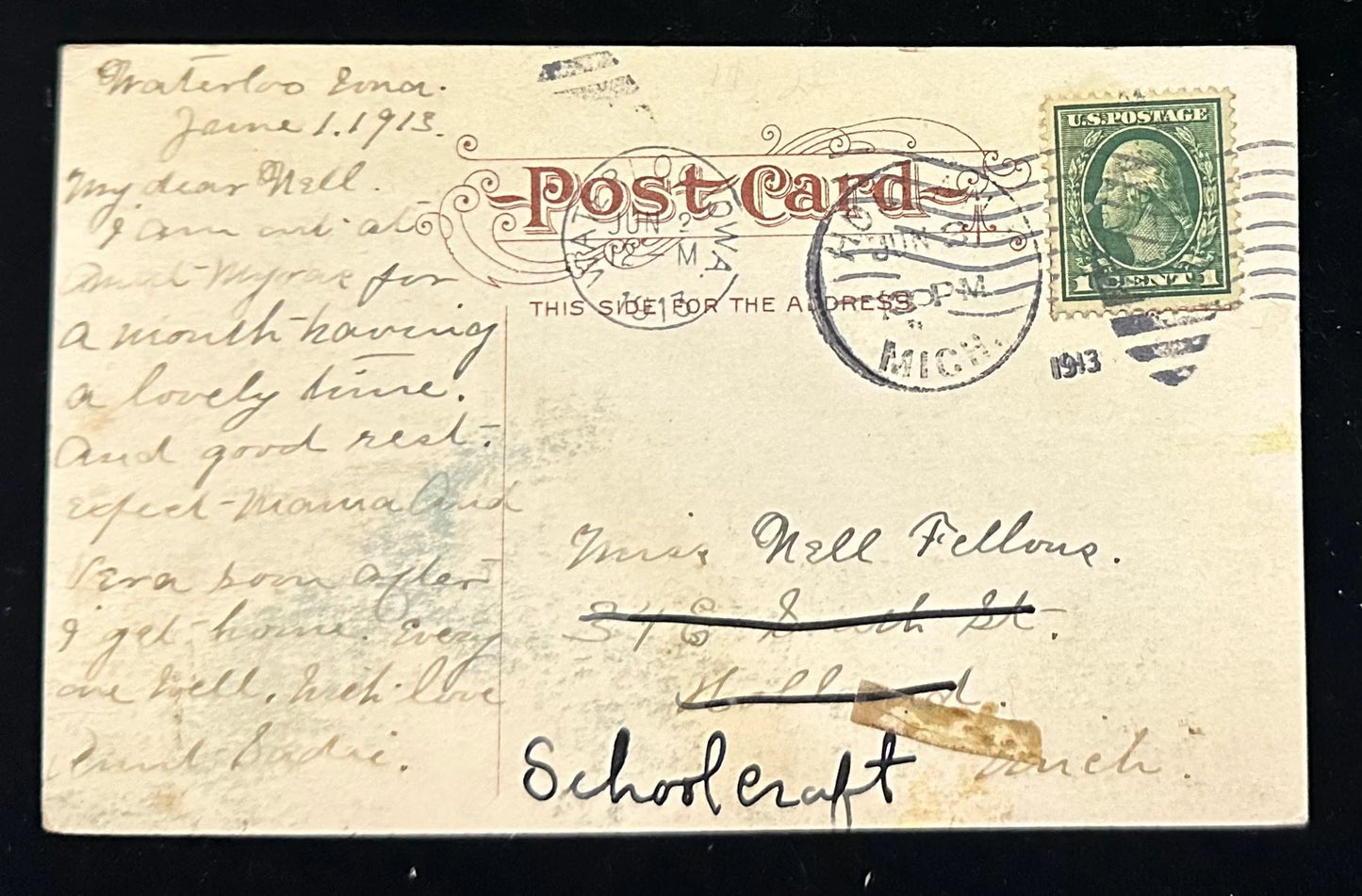 View on the Cedar - Waterloo, Iowa- Vintage Postcard