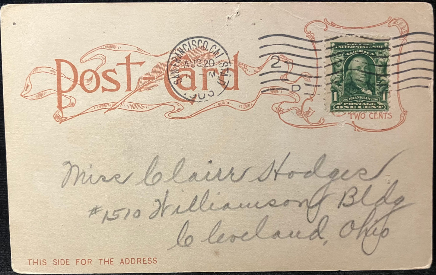 Seal on Seal Rocks near Cliff House- San Francisco, California - Photo: Edward H. Mitchell - Vintage 1903 backside address only Postcard