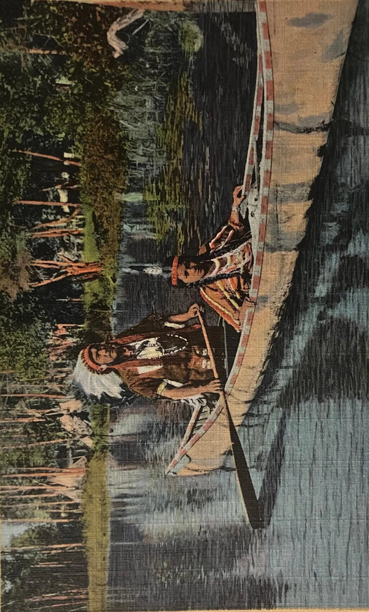 Pleasant Was the Journey Homeward - From Longfellow’s “Hiawatha” - Vintage Postcard